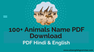[PDF] 100+ Animals Name PDF Download in Hindi & English