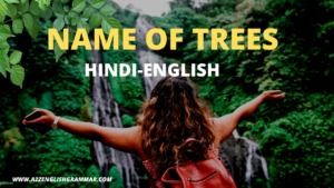Tree Names In Hindi-English