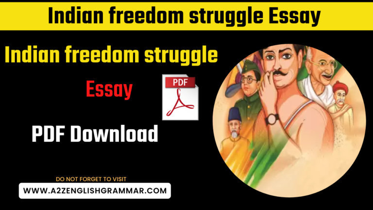 Indian freedom struggle Essay PDF Download