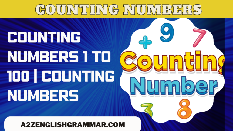 Counting Numbers 1 to 100 | Counting Numbers